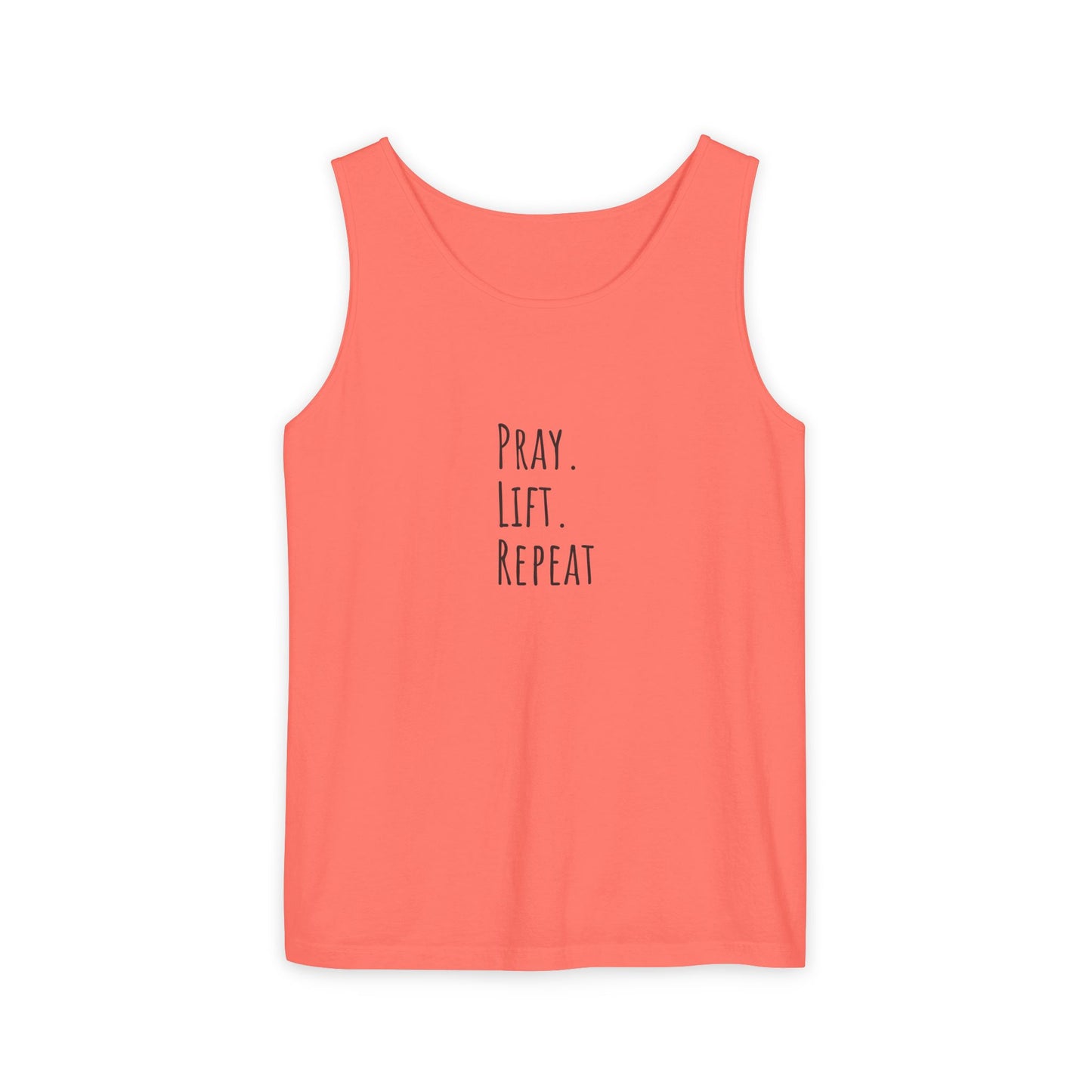 Pray Lift Repeat Unisex Garment-Dyed Tank Top – Motivational Workout Apparel