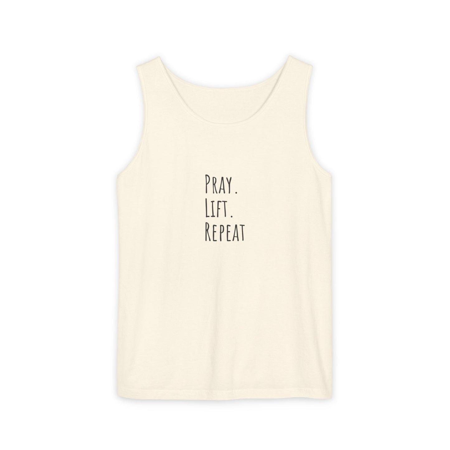 Pray Lift Repeat Unisex Garment-Dyed Tank Top – Motivational Workout Apparel