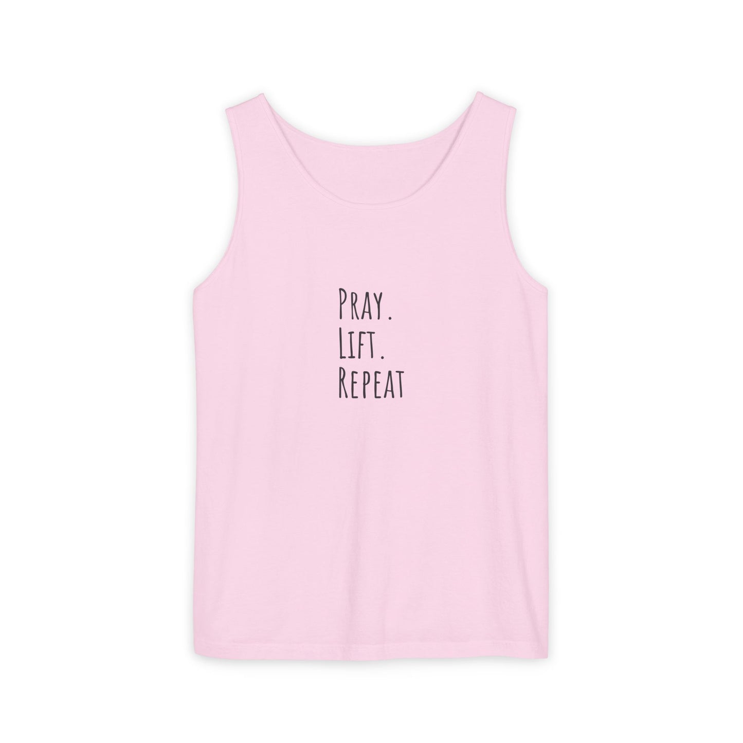 Pray Lift Repeat Unisex Garment-Dyed Tank Top – Motivational Workout Apparel