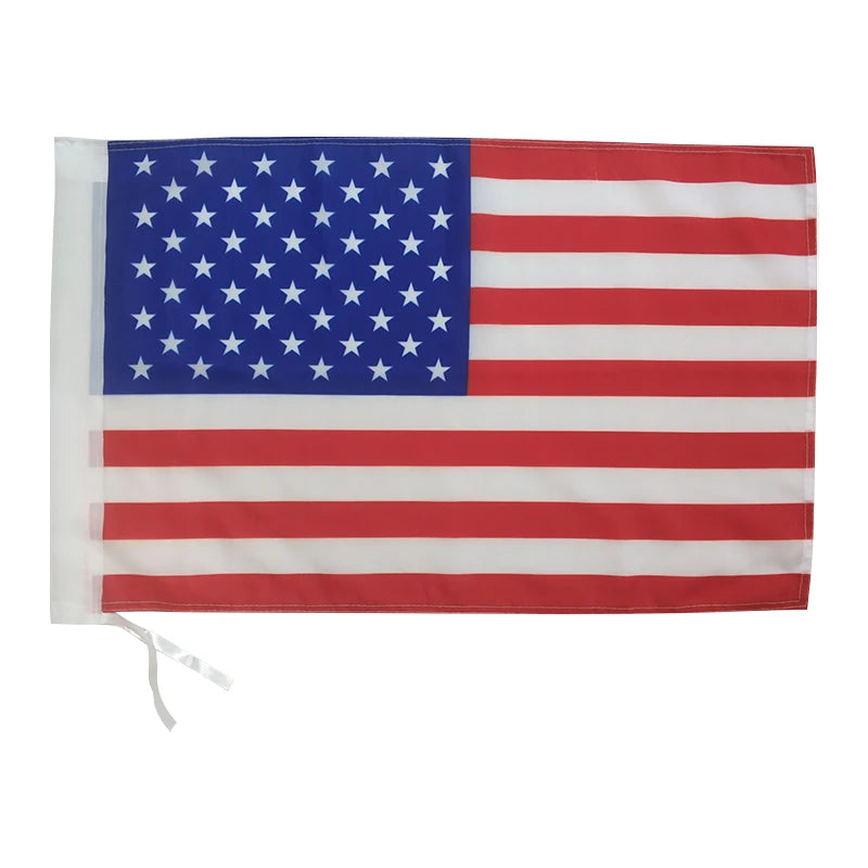 American Car Flag with Plastic Flagpole