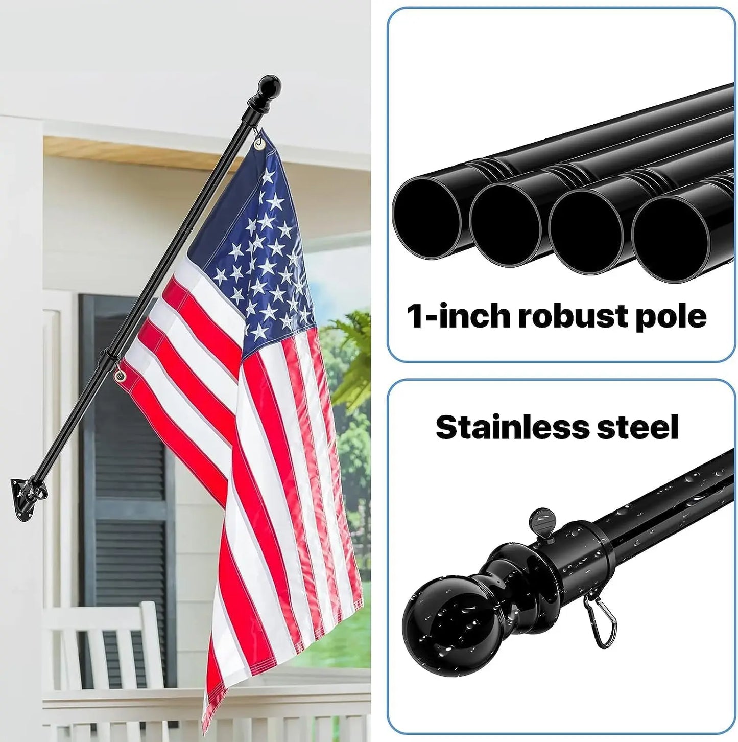 6ft Flag Pole for Outside House – Residential & Commercial