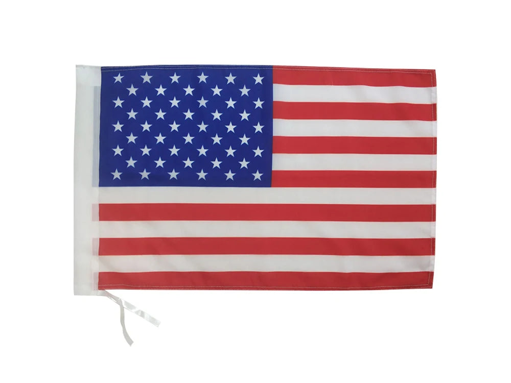 American Car Flag with Plastic Flagpole