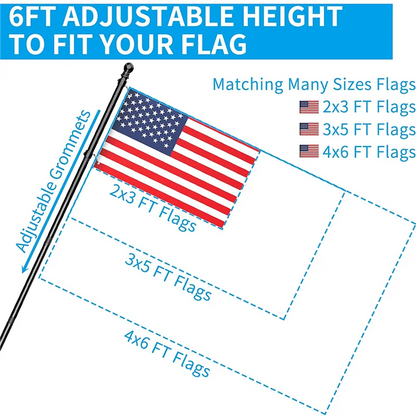 6ft Flag Pole for Outside House – Residential & Commercial