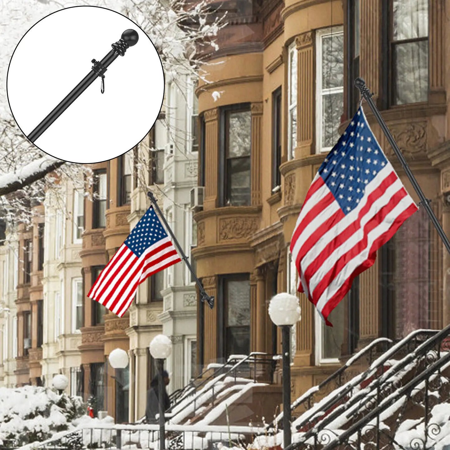 6ft Flag Pole for Outside House – Residential & Commercial