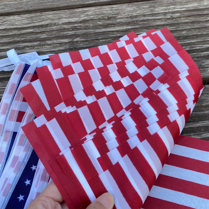 20 Pcs American String USA Bunting Banner – Small US Flags Decoration Set